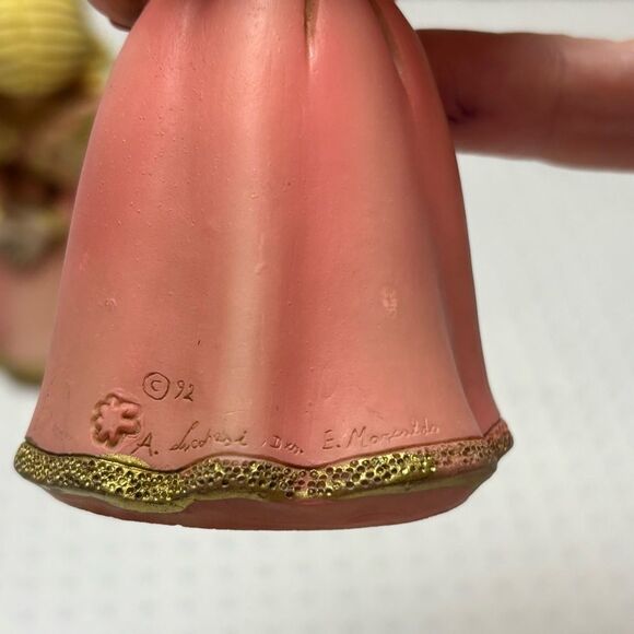 Vintage Ennio Morcaldo/Alfonso Lucchesi Pink Resin Singing Angels Italy 1992 - Picture 5 of 10